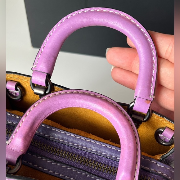 Coach 1941 mini Rogue 17 in Iris / purse color block with charms all included. - Picture 2 of 9